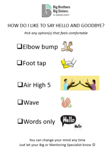 Ideas for how to say hi while staying safe.